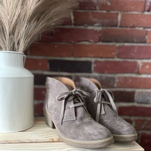 Tan Lace-up Booties